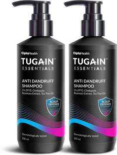 Cipla Tugain Essentials Anti Dandruff Shampoo | With Rosemary Extract & Tea Tree Oil