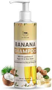 TNW - The Natural Wash BANANA SHAMPOO With the goodness of Argan Oil & Shea Butter Suits all Hair Types