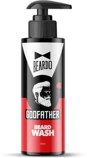 BEARDO Godfather Beard Wash for men, 100 ml | Refreshing Fragrance | Active cleansing | Purifies and cleanses skin and beard | Protection from Sun and Dirt | Fights dandruff and hair loss |