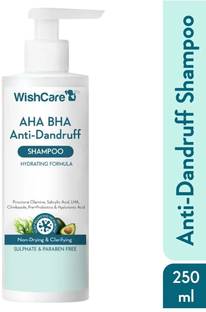 WishCare Hydrating AHA BHA Anti Dandruff Shampoo-Piroctone Olamine,LHA,Probiotics