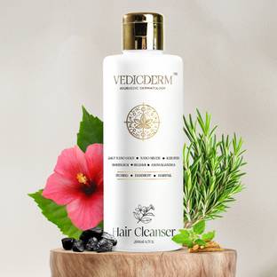 Vedicderm Plasma Bamboo Charcoal Shampoo 200ml Dandruff & Dryness Daily Hair Cleanser