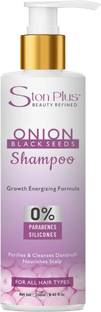 Ston Plus Onion Black Seed Shampoo for Hair Growth &Hair Fall Control Sulfate Paraben Free