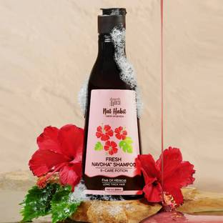 Nat Habit Hibiscus Shampoo for Women & Men | Sulphate & Paraben Free for Hair Fall Control