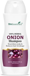 She Essentials Onion Shampoo with Biotin & Vitamin A for Anti-thinning Hair & Anti Hair Fall