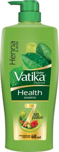 DABUR VATIKA Health Shampoo, With 7 natural ingredients, Controls Frizz