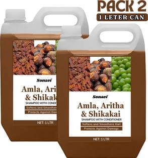 Sonavi Shikakai Shampoo,Hair Fall Control Dandruff Control Shield With Goodness