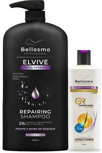 bellosmo PROFESSIONAL Elvive Volume Filler Thickening Shampoo & Conditioner (1000+200)ml