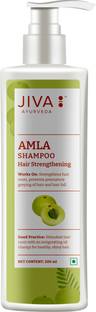JIVA AYURVEDA Amla Shampoo - Ayurvedic Shampoo For Preventing Hairfall & Breakage - 200 ml - Pack of 1