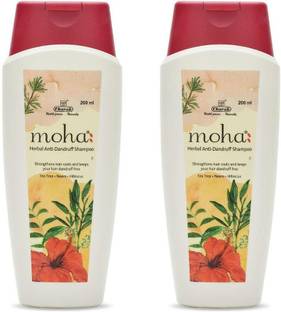 Moha Anti-Dandruff Shampoo with Perfect Blend of Hibiscus & Tea Tree Oil (Pack of 2)