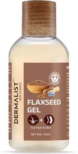 Dermalist Flaxseed Gel Hair & Skin Frizz-Control Smoothening Moisture Rich Soft Long Hair