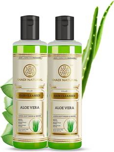 KHADI NATURAL Herbal Aloevera Shampoo (Pack of 2)