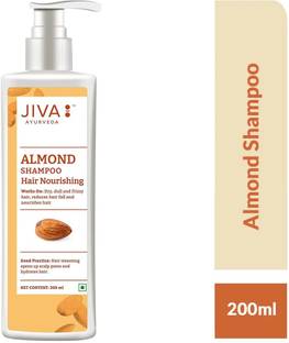 JIVA AYURVEDA Almond Shampoo - Nourishes Hair Roots & Prevents Hair Loss - Promotes Hair Growth - 200 ml - Pack of 1
