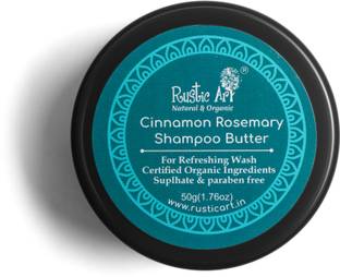 RUSTIC ART Cinnamon Rosemary Shampoo Butter | Oily & Itchy Scalp Control | 50g