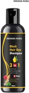INDIANA HUDA Instant 3-in-1 Herbal Black Hair Dye Shampoo - 100ml Organic Care