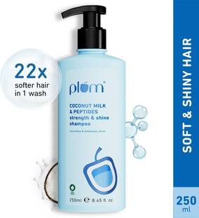 Plum Coconut Milk & Peptides shampoo, Strong, Shiny Hair, SLS paraben free