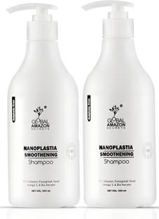 Global Amazon Secrets Nanoplastia Smoothening Shampoo combo 500ml each (pack of 2)