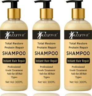 FLEXFIVE Shampoo with Protein Complex for Strong, Silky Hair, and Easy Detangling Effect.