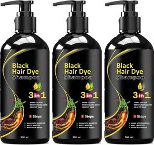 ACTIWOW 3 in 1 Hair Dye Instant Black Hair Shampoo for Women & Men 100% Coverage Shampo