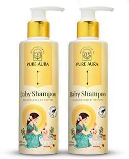 Pure Aura Baby Shampoo Pack of 2 | Ayurvedic Herbal Formula | Gentle, Paraben-Free Care