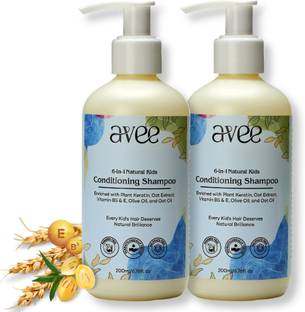 AVEE Kids Shampoo for 5 to 12 Years - Silky & Shiny Hair, Reduces Itchy Scalp