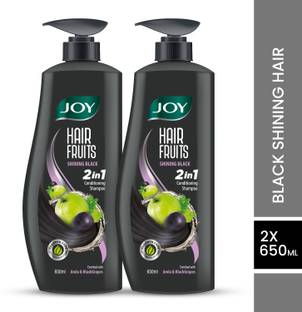 Joy Hair Fruits Shining Black Conditioning Shampoo Enriched with Amla & Black Grapes