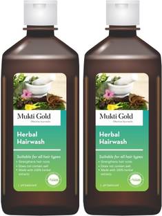 AXIOM Mukti Gold Herbal Shampoo with Ayurvedic Herbs for Hairfall, Dandruff Problems