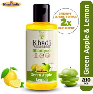 Romam KHADI Green Apple & Lemon Shampoo | Vitamin A, B & C | Anti-Dandruff