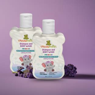 ShuShu Babies Calming Lavender Shampoo & Body Wash|Babies Moisturizing Body Wash(60 ml) Pack-2