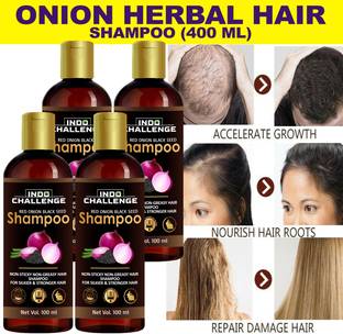 INDO CHALLENGE Amla & Bhringraj Hair Shampoo|Reduces Hair Fall and Rejuvenates Hair