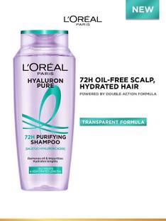 L'Oréal Paris Hyaluron Pure 72H Purifying Shampoo for Oily Scalp, Dry Hair | 72H Fresh Scalp