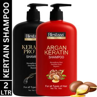 blestaaa essentialss Argan Keratin Shampoo | Deep Conditioning & Softening Cleanser |