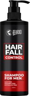 BEARDO Hair Fall Control Shampoo for Men, 250ml | SLES Free | Paraben Free | PHTHALATE FREE | Reduces Hairfall, Nourishes hair