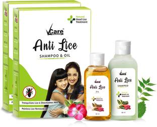 Vcare Anti Lice Shampoo, Anti Lice Oil (Pack of 2), Head Lice Treatment