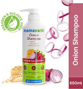 Mamaearth Shampoo for Hair Fall Control & Hair Growth with Onion & Plant Keratin