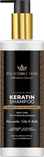 Incredible Man Best Keratin Sulphate Free Shampoo for Men - Control Hair Fall & Dandruff