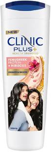 Clinic Plus Strength & Smooth Shampoo, Fenugreek Protein + Hibiscus, 175 ml