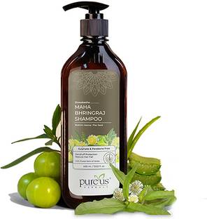 Pureus Herbals Shreekesha Maha Bhringraj Shampoo Sulphate & Parabene Free |Growth & Frizzy Hair