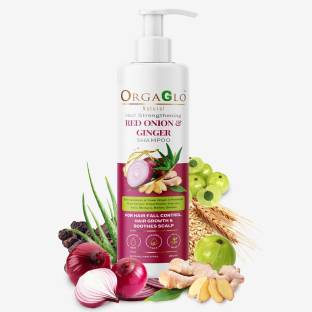 orgaglo Natural Red Onion & Ginger Shampoo for Hair Strengthening & Hair Fall Control