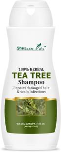She Essentials Tea Tree Shampoo For Deep Clean, Anti Dandruff & Cure Itchy & Dry Scalp