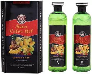 Khelni Fruit Vinegar Gel Based Hair Color , Natural Black