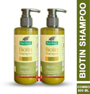 Pure Roots Biotin Shampoo Pack of 2-(300ml*2)