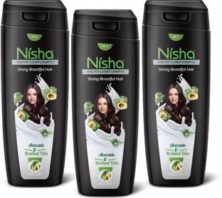 Nisha Shampoo for Healthy Hair Nutritive solutions for Women & Men (Pack OF 3)