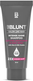 BBlunt Intense Shine Shampoo with Rice & Silk Protein for 23X* Shinier Hair