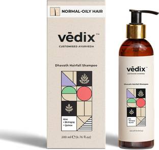 Vedix Ayurvedic Dhavath Hairfall Shampoo - For Normal-Oily Hair - Made With With Aloe Vera, Bhringraj, Quinoa - 200ml