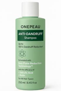 ONE PEAU Anti-Dandruff Shampoo - Upto 100% Dandruff Reduction with Salicylic Acid, Biotin