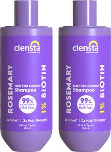 Clensta Rosemary Hair Fall Control Shampoo For Reducing Hair Loss (Pack of 2)