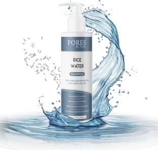 PORES BE PURE Rice Water Shampoo For Damaged, Dry & Frizzy Hair | Sulfate Free Shampoo