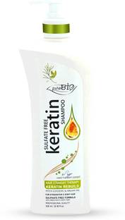 purobio Best Sulphate Free Keratin Shampoo For Straighter & Shiny Hair | Keratin Rebuild