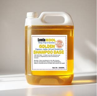 Leela Shampoo Base Golden Shine-Enriched-Fragrance, Sulfate, SLS and Paraben-free 5 Lt