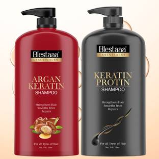 blestaaa essentialss Keratin Argan OIL Smooth Shampoo Shine for Frizz Control FOR A WOMEN..